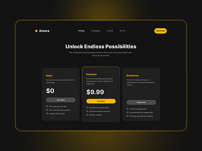 Amora - Pricing Table UI/UX Design aesthetics design product design ui ui design uiux user experience user interface