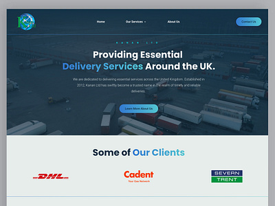 Transport/Shipping Company: Website UI/UX branding delivery design figma logo mockup shipping transport ui ux water web design web development