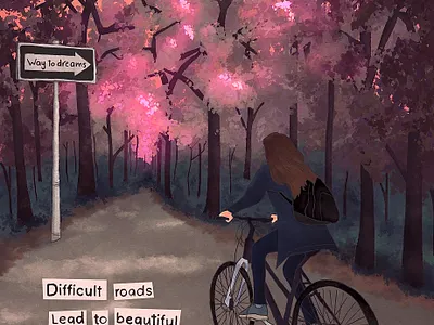 Way to dreams 2d art 2d artist 2d illustration art background art concept art design designer designers digital art digital illustration digital painting drawing graphic design illustration illustrator procreate storytelling