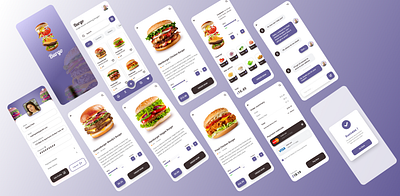 Burger Mobile App figma interaction design mobile app ui ux ux design