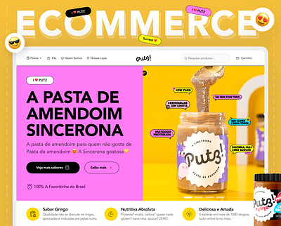 PUTZ - Food E-commerce branding design ecommerce food landingpage logo peanuts product design ui ux uxui