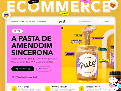 PUTZ - Food E-commerce branding design ecommerce food landingpage logo peanuts product design ui ux uxui