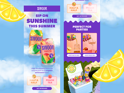 Summer Email Campaign 🍋🍋🍋 bright colorful email email campaign email design email flow email marketing email template email templates emails klaviyo lemon lemonade mailchimp swoon