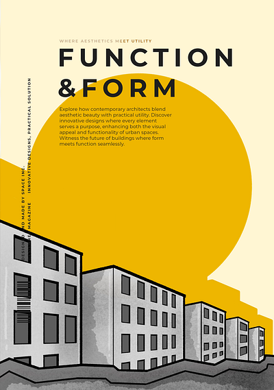 FUNCTION & FORM MAGAZINE COVER ILLUSTRATION architecture cover design illustration magazine cover