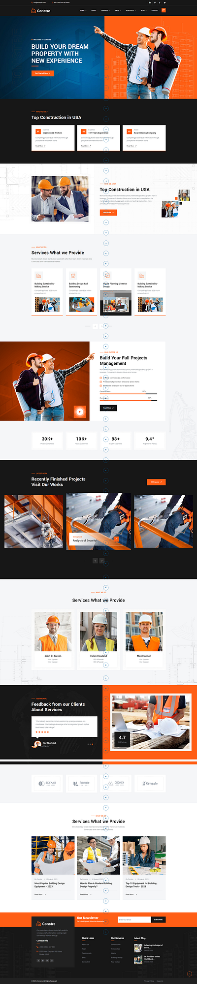 Constre - Construction, Building & Handyman Services WordPress T responsive