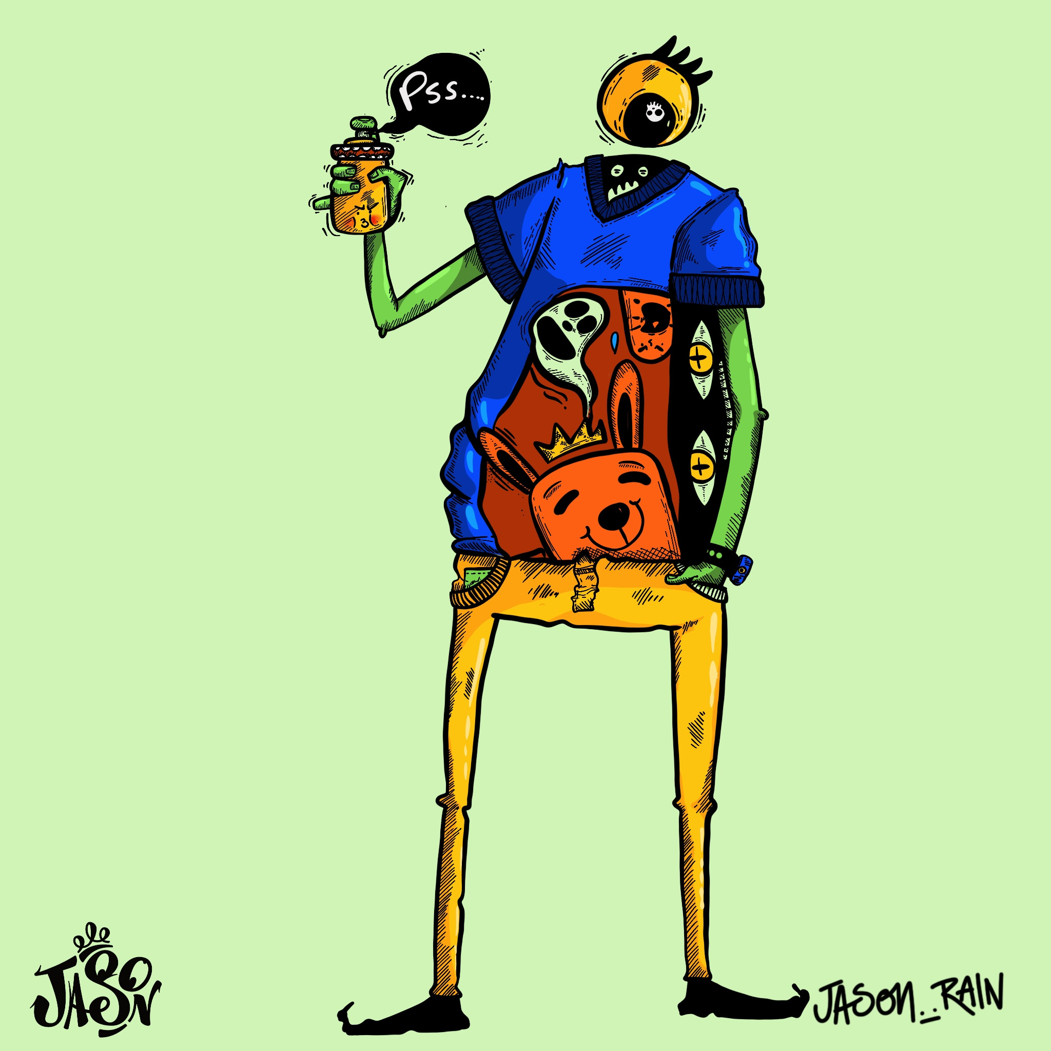 Street Art abstract art doodle doodle art graffiti illusion illustration ipad procreate street art