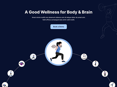 Wellness for Body & Brain gym ui webpage