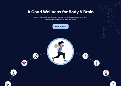 Wellness for Body & Brain gym ui webpage