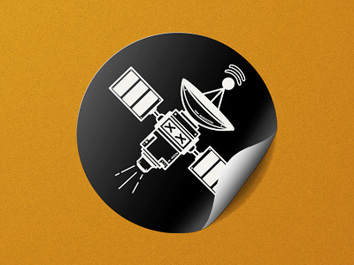 THE SATELLITE STICKER DESIGN illustration sticker design