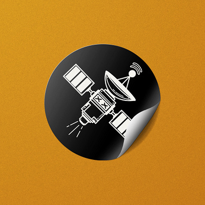 THE SATELLITE STICKER DESIGN illustration sticker design