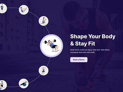 Shape your Body exercise gym ui webpage