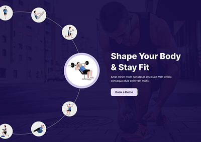 Shape your Body exercise gym ui webpage