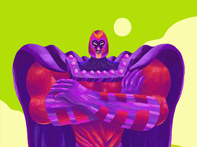 Magneto - Danger Room men art show art direction art show character design comic comic book drawn exhibition graphic illustration marvel pencil personal photoshop retro shading texture xmen