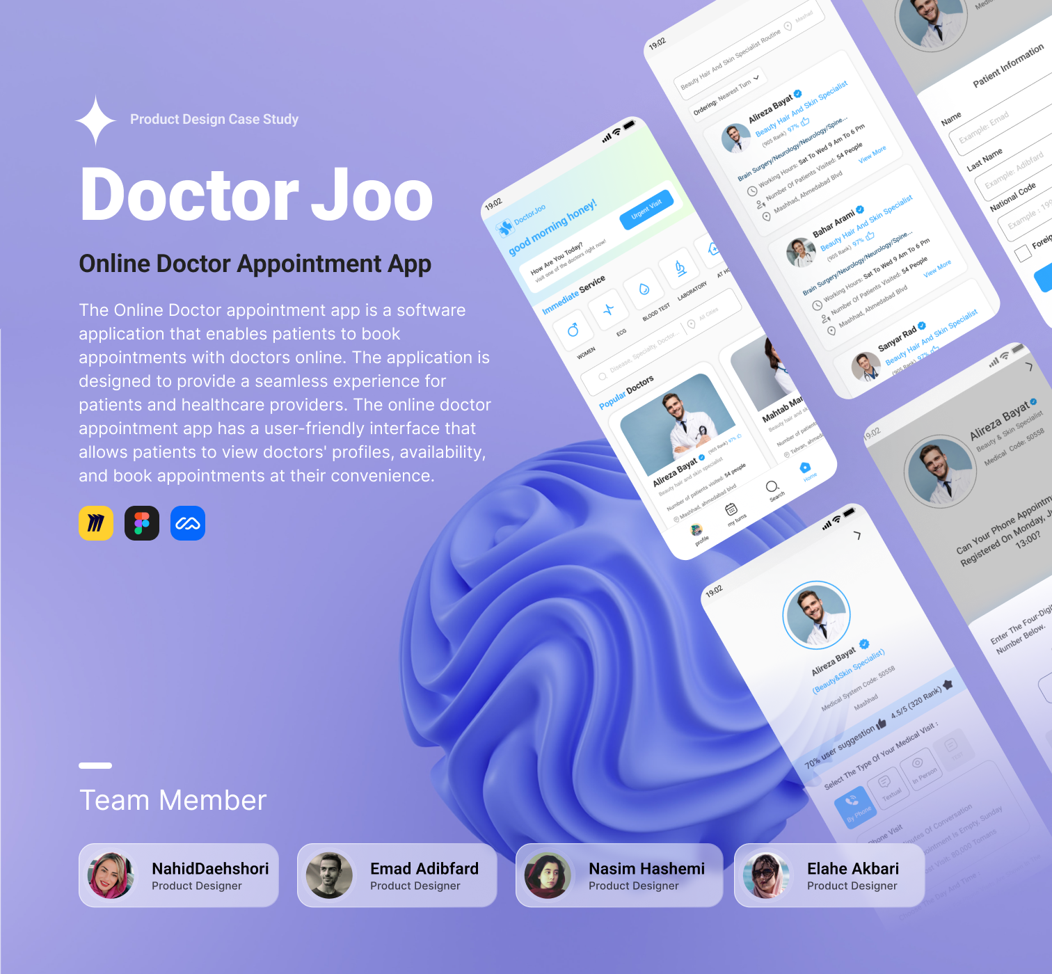 Online Doctor Appointment App casestudy design mobileapp research ui uiux ux visual design