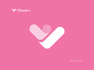 Modern | Cosmetics | Brand logo design for "Vitarem" art brand guideline branding design digital logo dribbble logo facebook logo graphic design icon instagram logo logo logo design logo maker woman logo youtube logo