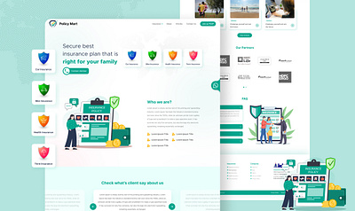 Policy Mart Website design ui web