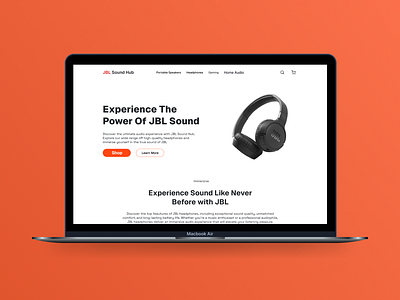 JBL Sound Hub design graphic design landingpage typography ui ux website