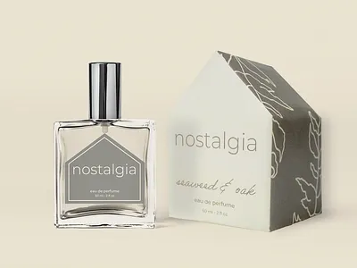 nostalgia Perfume branding design graphic design typography