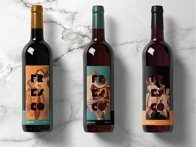 FRESCO Wine branding design graphic design typography