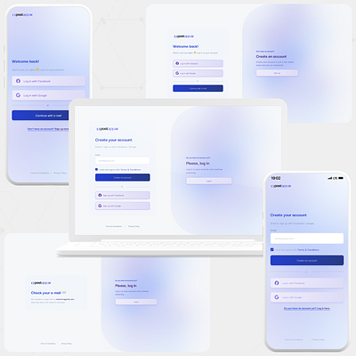 AI powered app - Login gradient login logindesign responsive design socialapp ui uiux