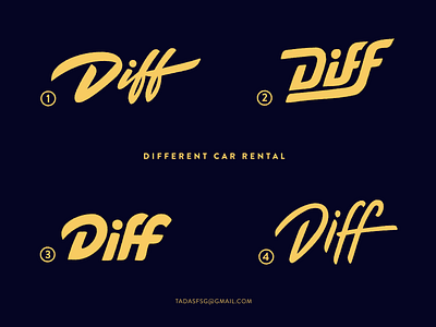 Diff authentic branding calligraphy car custom design diff different flow goodtype graphic identity lettering logo logodesigner premium rental script type wordmark