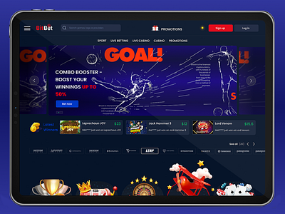 BITBET- Your Crypto Casino betting casino design landingpage ui ux websitedesign