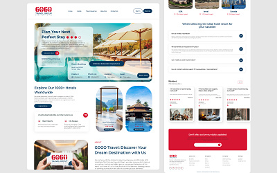 GoGo Travel Group Website Design ui website design website development website ui