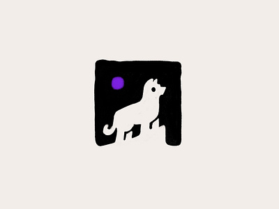 Wolf animal animals branding cute design dog graphic design illustration illustrator logo mascot minimal purple vector wolf