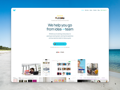 Homepage concept for ideaware.co ideaware staffing strategy ui ux website