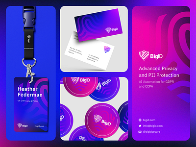 Trade Show Materials, Branded Merchandise, Visual Identity branded merchandise branding bright business card colorful gradients graphic design trade show visual identity