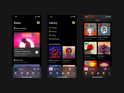 UI replica - Apple music app design apple music dark theme mobile app music app ui music player ui ui design