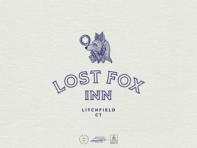 Lost Fox Inn Alternative Logo animal brand design brand identity branding branding design fox hand drawn hotel identity design inn key logo logo design mascot minimal simple type typography vintage visual identity