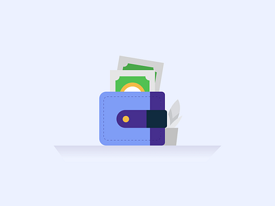 Wallet Illustration art branding design finance art finance illustrations graphic design illustration invest illustrations logo money illustrations plants ui vector wallet wallet illustration