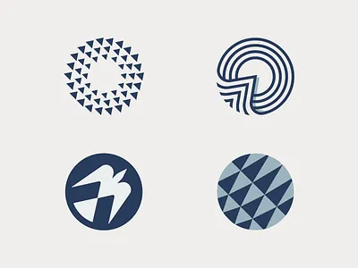 OnPoint - Unselected Marks arrow bird branding design direction finance financial flat geometric growth logo o planning point vector