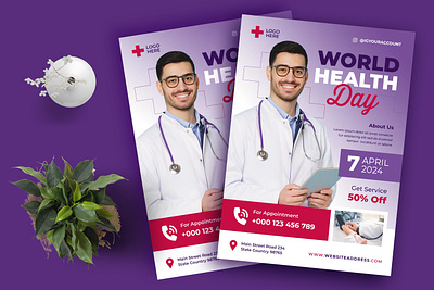 World Health Day Flyer design flyer flyer design graphic design hajj madinah makkah print design print template umrah