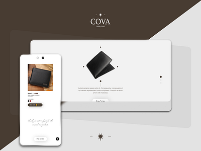 COVA.EG | Brand specializes in wallet branding store ui uxui web design website