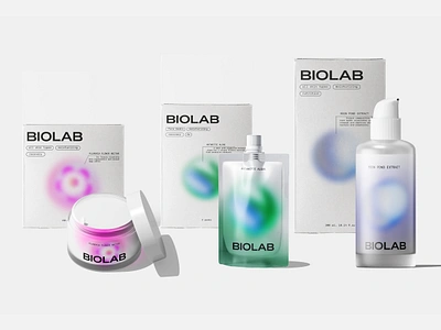 BIOLAB/ PACKAGING DESIGN SKINCARE BRAND beauty branding cosmetics graphic design logo packaging design skincare typography айдентика фирменныйстиль