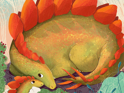 Children’s book illustration / Dinosaur children childrensbook illustration kidlit