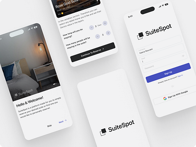 SuiteSpot app branding design product typography ui ux