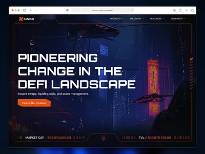 Bancor Website Redesign app binance blockchain branding crypto cryptocurrency cyberpunk defi future futurism gaming hci retro ui web design web3