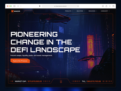 Bancor Website Redesign app binance blockchain branding crypto cryptocurrency cyberpunk defi future futurism gaming hci retro ui web design web3