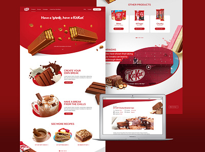 Nestle Kitkat Website branding design graphic design ui ux