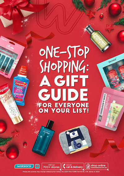 Watsons Holiday E-Catalogue beauty products branding chistmas design editorial graphic design layout typgraphy watsons