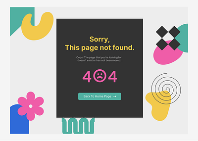 404 Page #dailyui #008 ui web