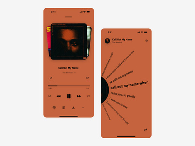 Music Player #dailyui #009 app ui