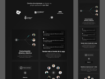 Goil Landing page - Logos & Bento bento bento grid bento grids dark mode design desktop features logos minimal minimalistic mobile ui