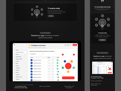 Goil Landing page - Characteristics dark mode demo desktop minimal mobile showcase stepper steps ui