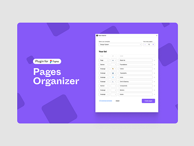 Bento mix #Pages organizer design figma organize pages organizer plugin plugin figma