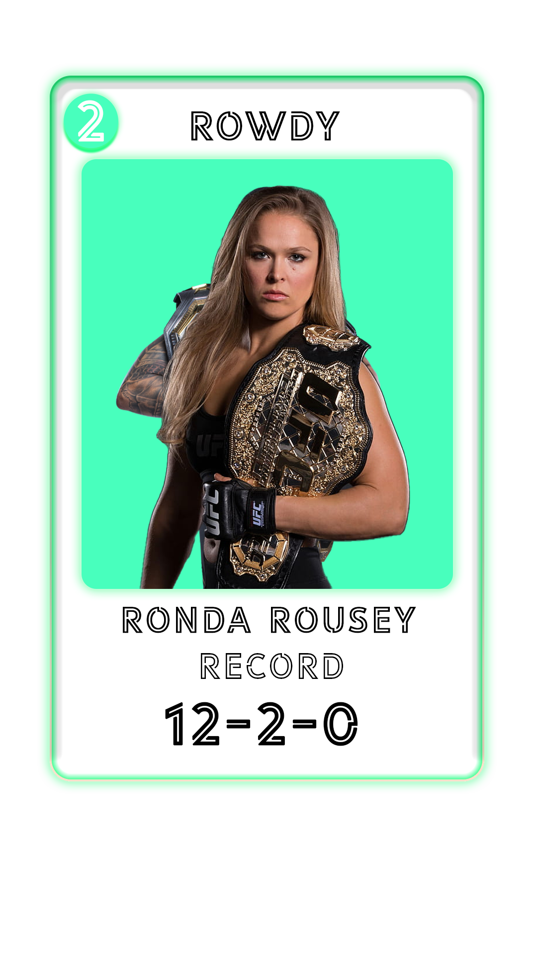 Top Five Female MMA Fighters of All time design gaming card graphic graphic design mma fighters rank