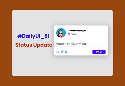 #DailyUI _ #081 _ Status Update graphic design ui